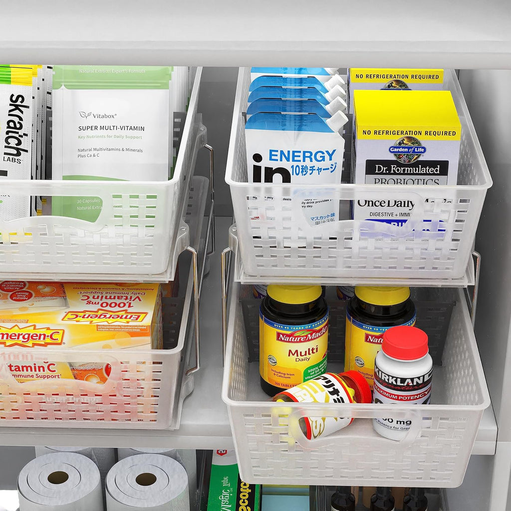 Bathroom Organizer Tray with Pull-Out Sliding Drawer P536731