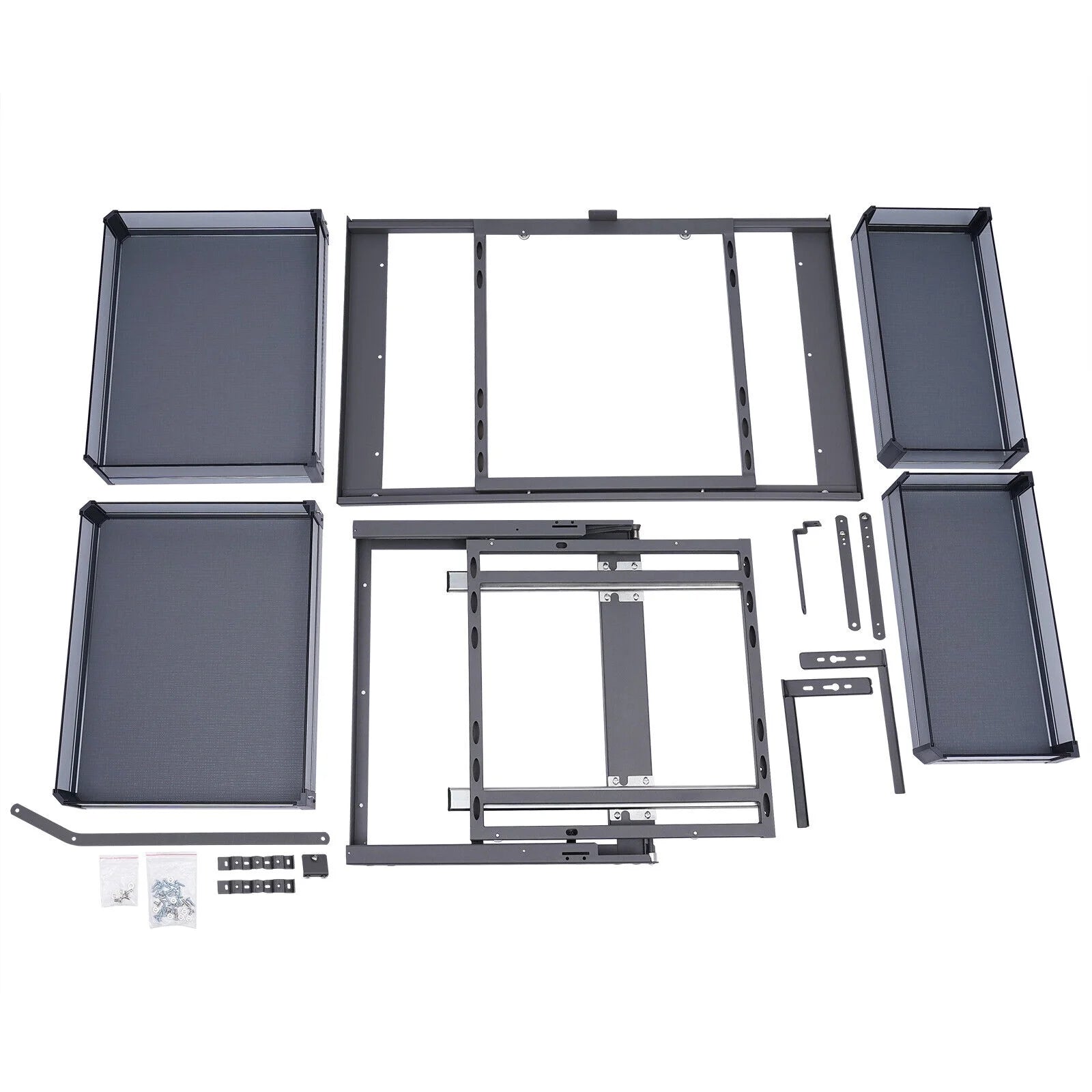 Corner Cabinet Pull Out Organizer, 2 Tier Swing Tray, Soft Close O7215