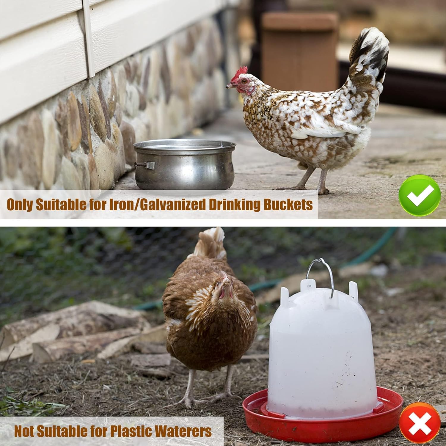 Heated Poultry Waterer Base for Winter Chicken Coop P8930