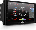 Pyle Double DIN Car Stereo Receiver-Multimedia Player-(GPS/WiFi/Cam) Double DIN 7inch HD 1080p Touch Screen Display in-Built Bluetooth Car Radio Audio Receiver with Dual USB Support Android & iOS