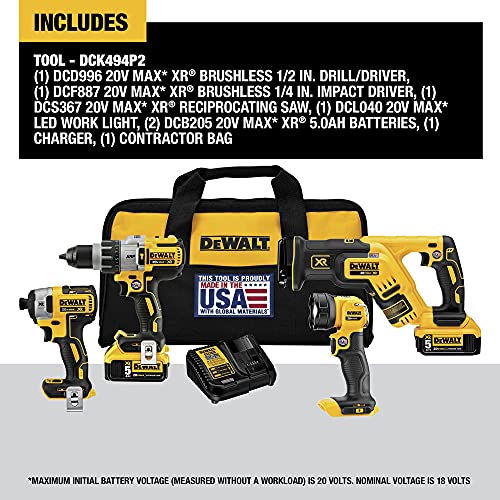 Cordless Drill Combo Kit, 4-Tool K15508