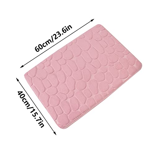 Coral Fleece Doormat 16x24 Cobblestone Texture Indoor Entrance X21292