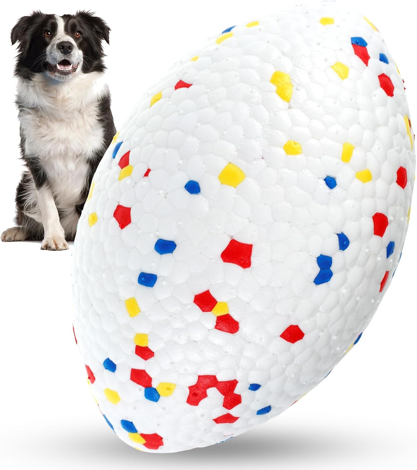 5.5 Inches Balls for Dogs, Durable Dog Balls Aggressive Chewers to Fetch, Super Tough Dog Toys Indestructible Dog Toys, Rugby Ball Interactive Dog Toys for Medium and Large Breed