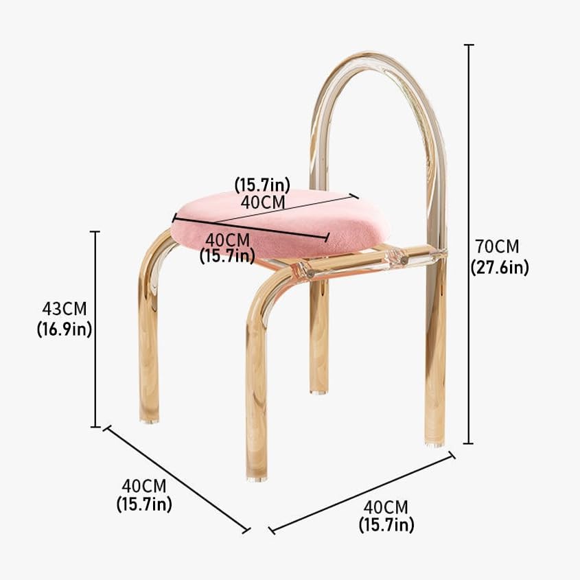 Acrylic Transparent Dining Chair, Grey J687