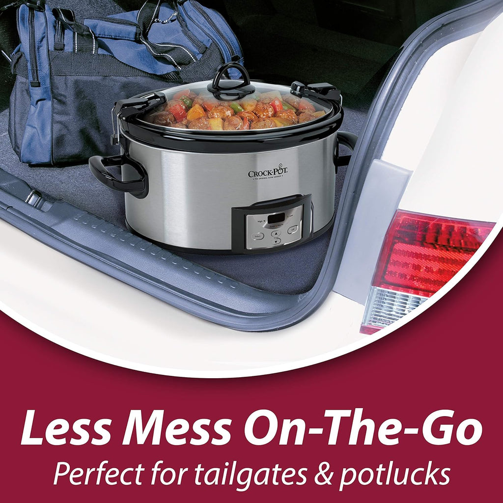 6 Quart Programmable Slow Cooker with Digital Timer, Stainless Steel G51623