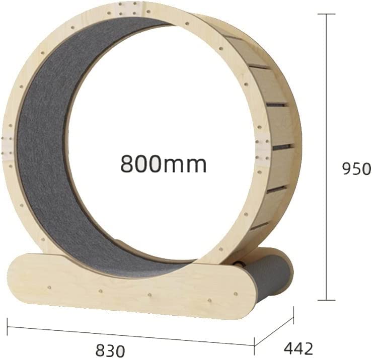 Cat Exercise Wheel Wooden Pet Treadmill for Indoor Cats B676830