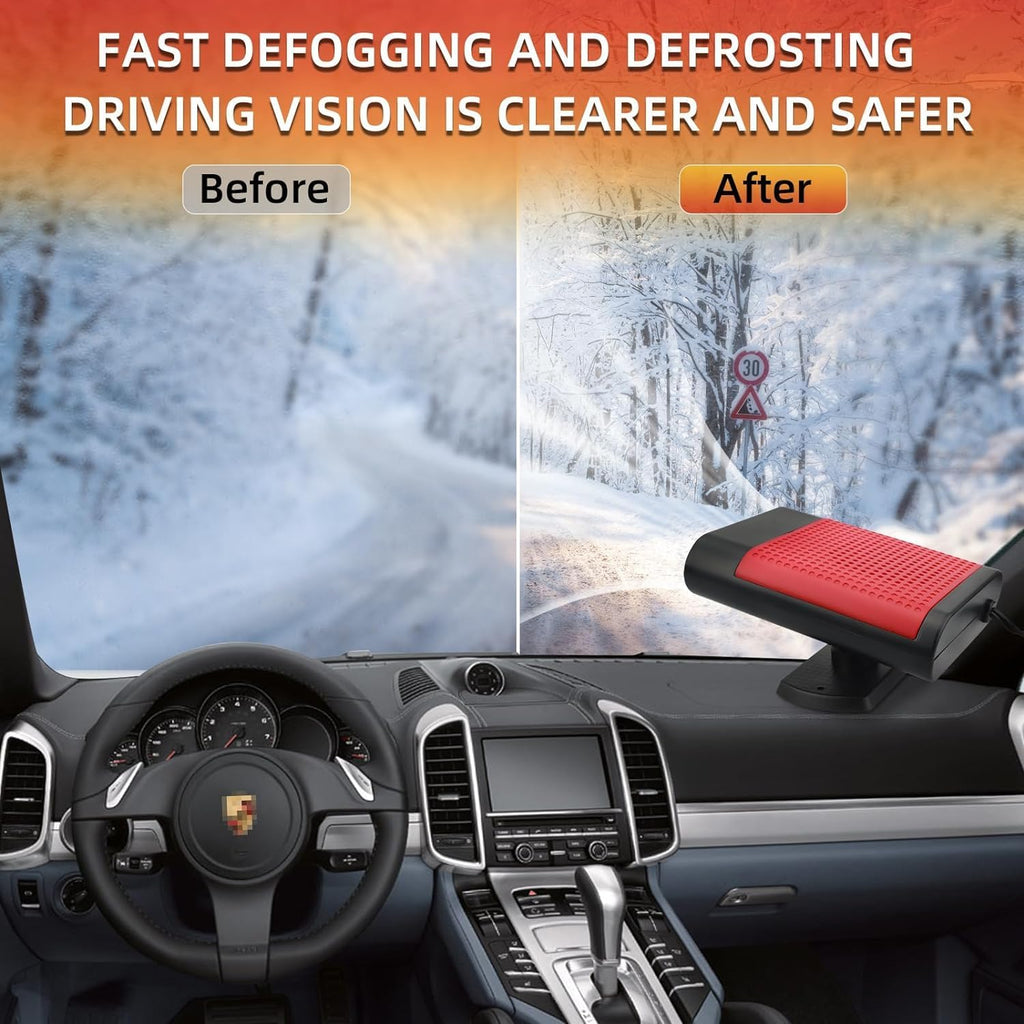 Portable 12V Car Heater Defroster with 360-Degree Suction Holder K2904