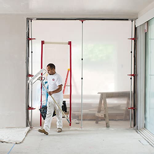 Heavy-Duty Zipper for Dust Barriers, 2-Pack, Red E173