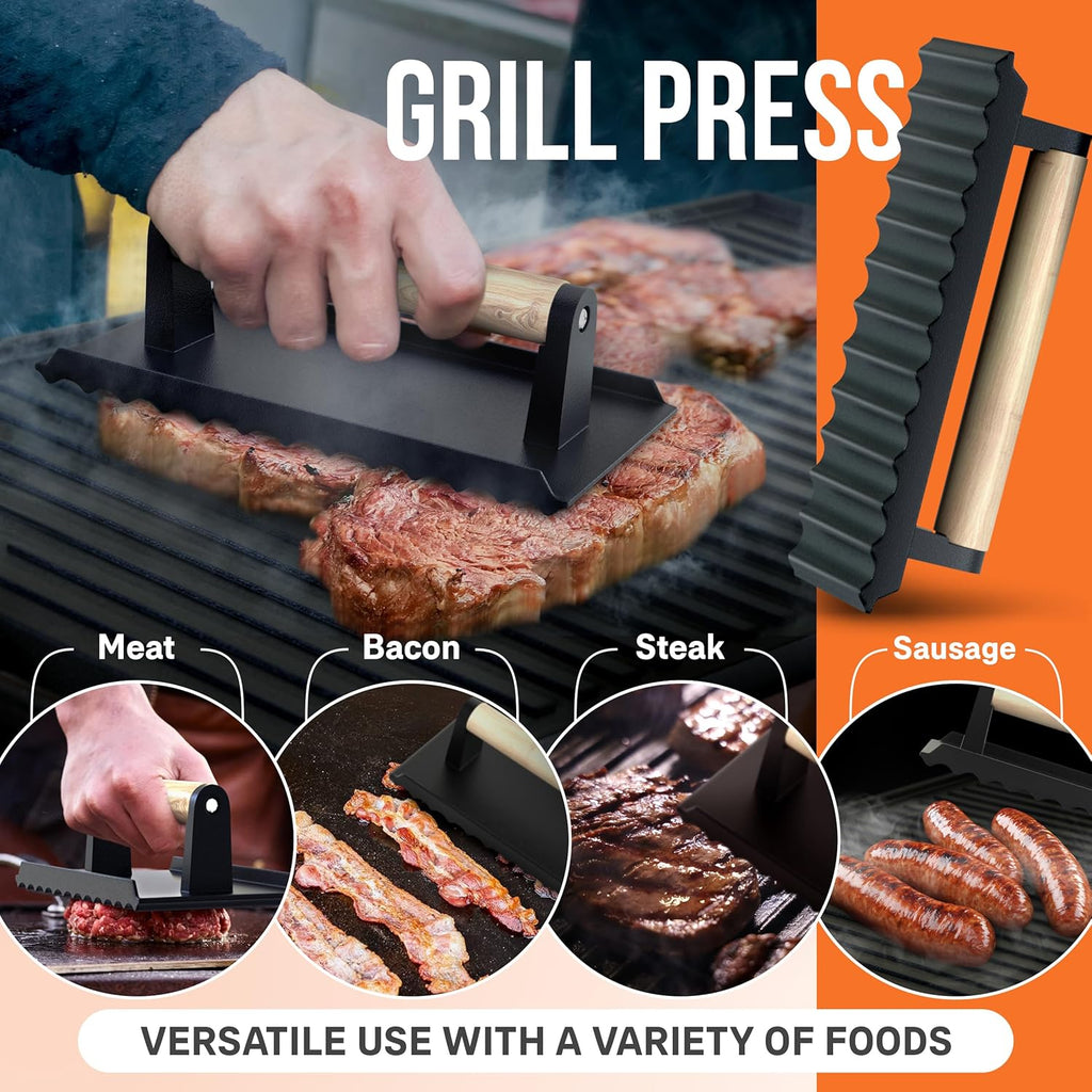 Cast Iron Griddle for Stove Top, Reversible Grill/Griddle, Pre-Seasoned N37782
