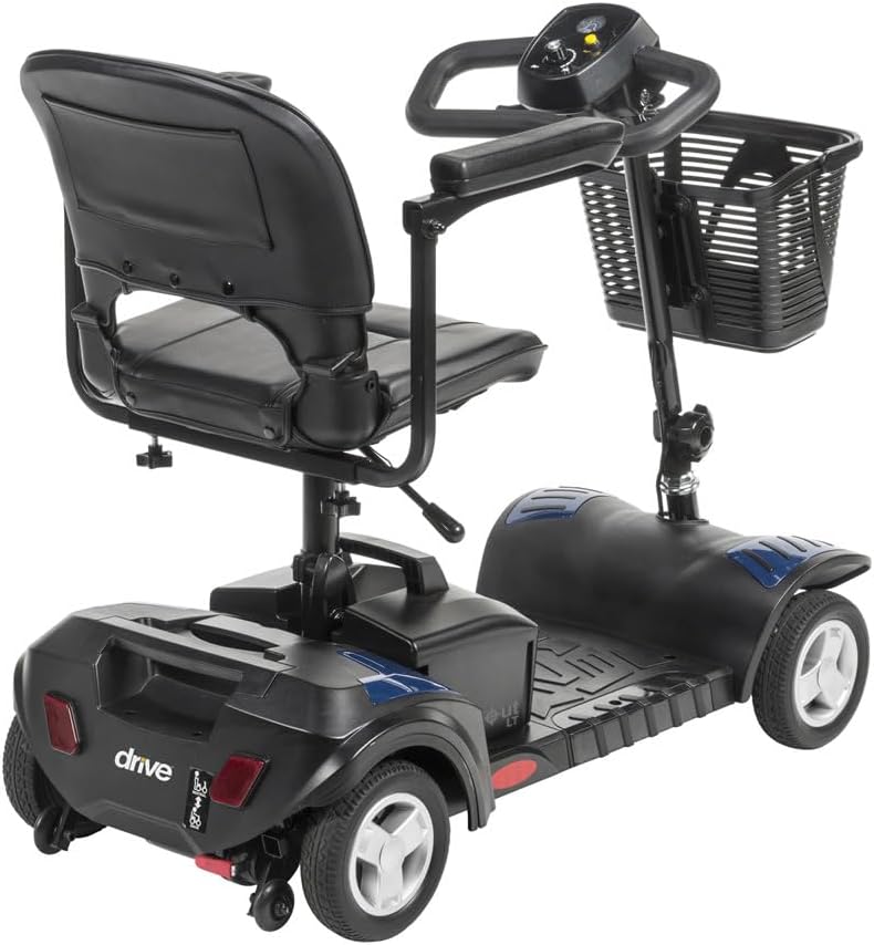 4-Wheel Travel Mobility Scooter with 12 AH Battery, Blue D513307