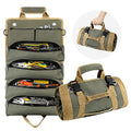 Tool Roll Bag, Roll Up Tool Bag Small Tool Bag with Detachable Pouches, Heavy Duty Roll Up Tool Bag Organizer, Tool Storage Kit for Mechanic & Electrician, Gifts for Men (Green)