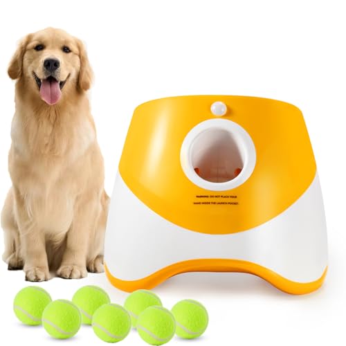 Automatic Ball Launcher for Dogs, Indoor Outdoor, 3 Speed, Small Medium Dogs B599856
