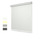 Cordless Blackout Roller Blind for Windows Dual Layer Window Shades for Home Office Curtains Kitchen and Doors Blinds, Custom Size, White