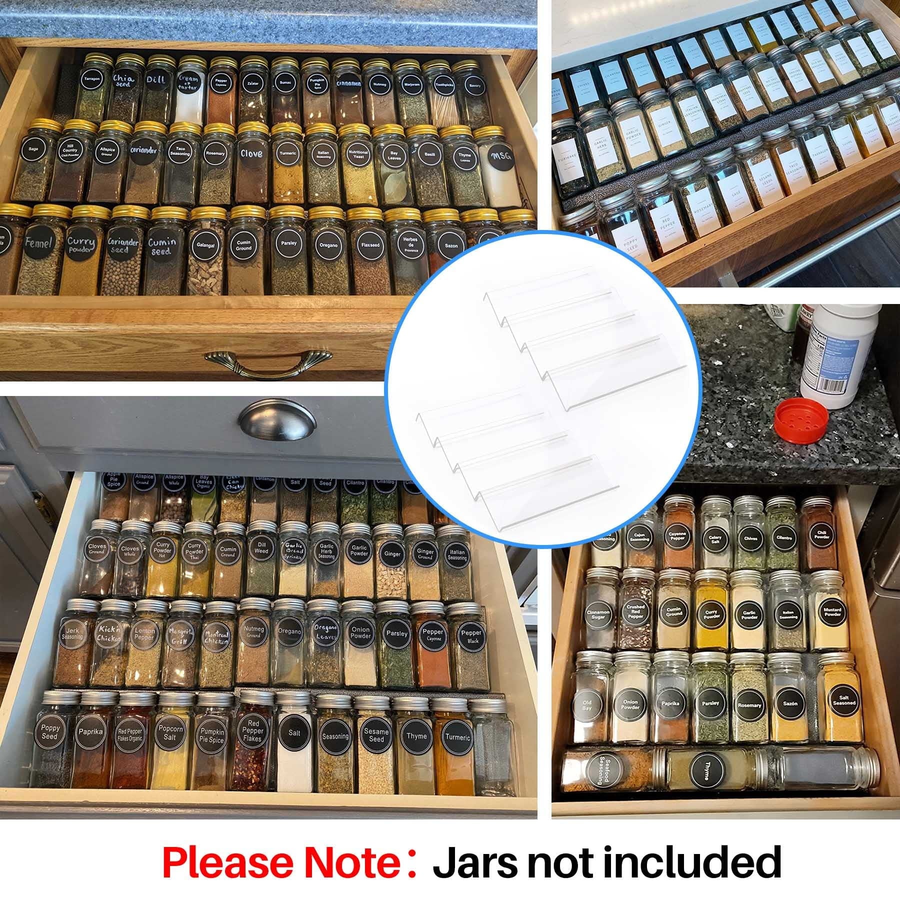 Acrylic Spice Drawer Organizer, Expandable Kitchen Storage Tray Z79195