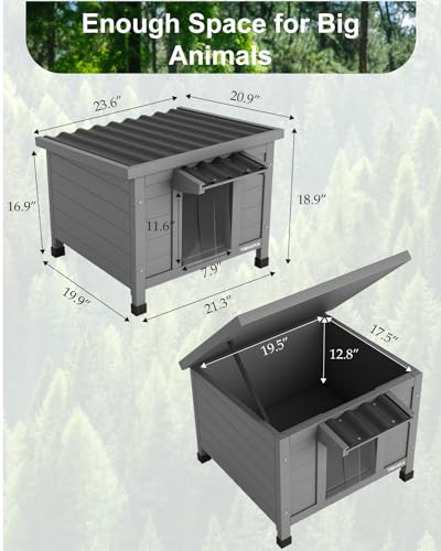 Outdoor Cat House Waterproof Insulated Shelter for Multiple Cats P8088