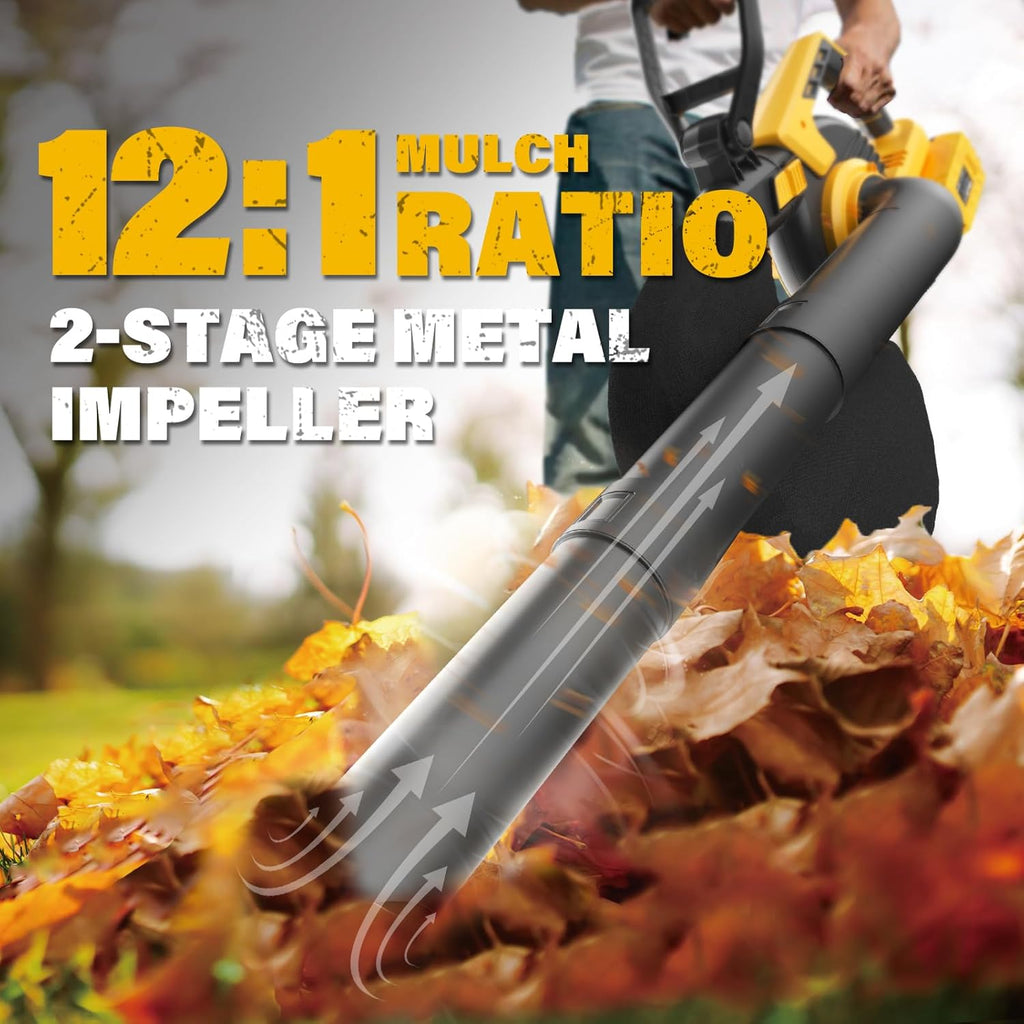 Cordless Leaf Blower & Vacuum, 3-in-1 Mulcher with Bag, 40V 330CFM, 5-Speeds U551300