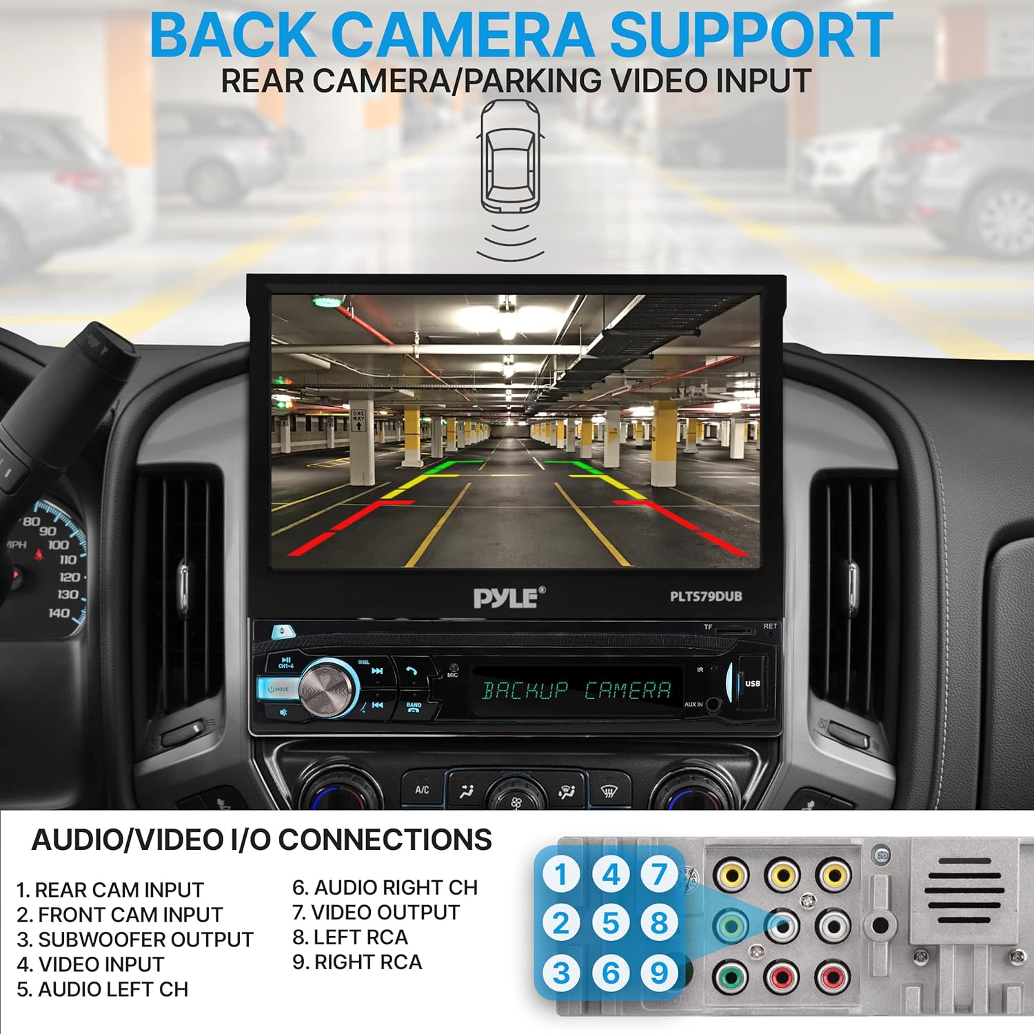 Car Stereo Video Receiver with 7" Touchscreen, Bluetooth, USB, SD, AM/FM Radio V542