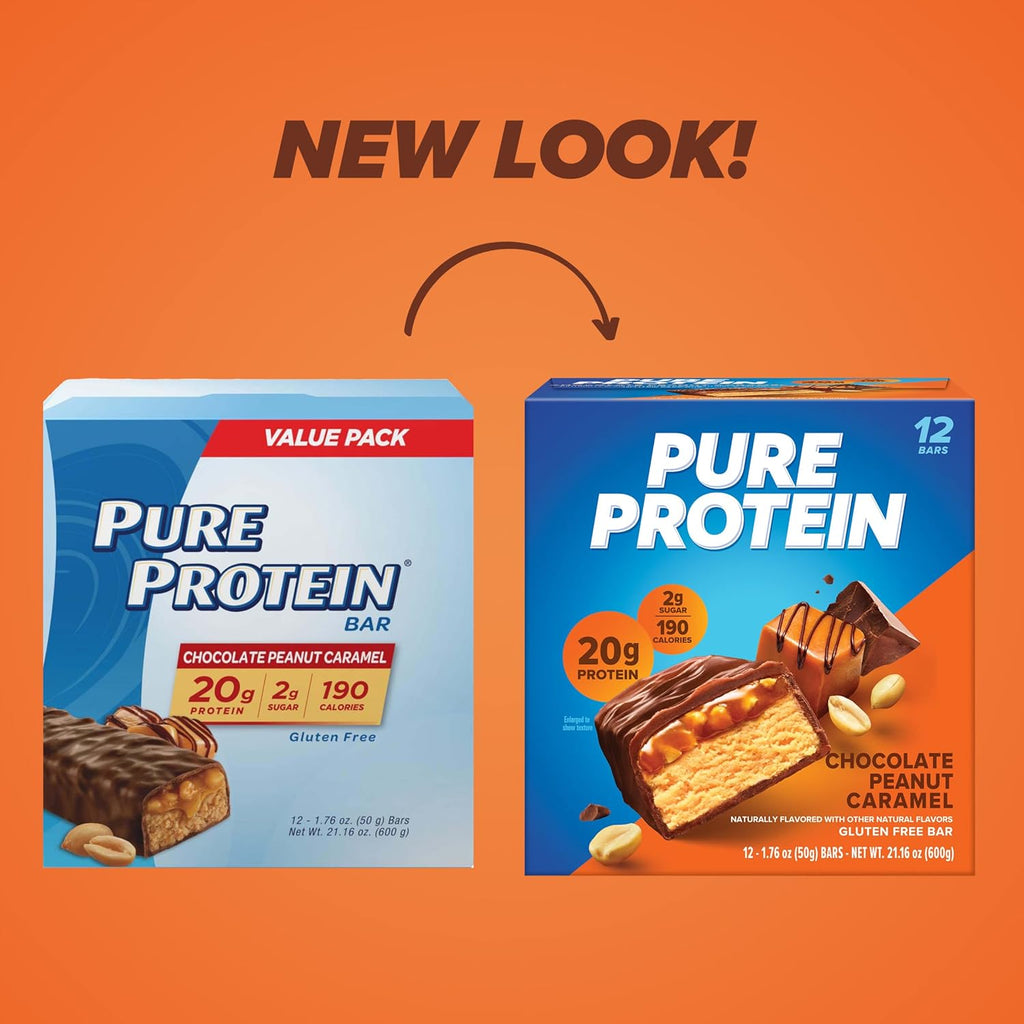 Chocolate Whey Protein Powder 1.78lbs with Protein Bars 12 Count E3434