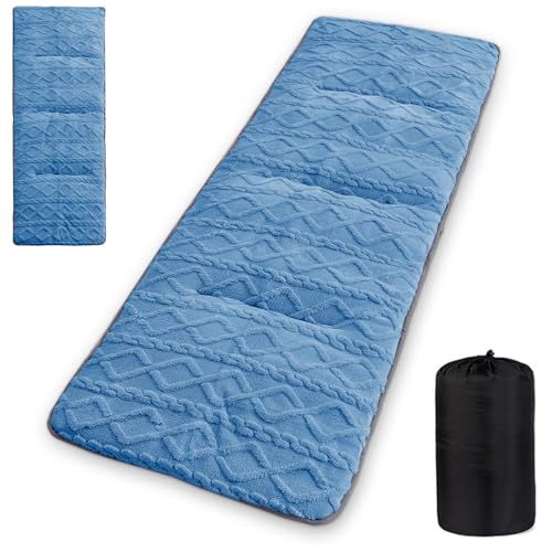 Camping Cot Mattress - Thick Camping sleeping Pad with Elastic Straps,Portable Cot Mattress Pad for Sleeping Outdoor (75" x 28")