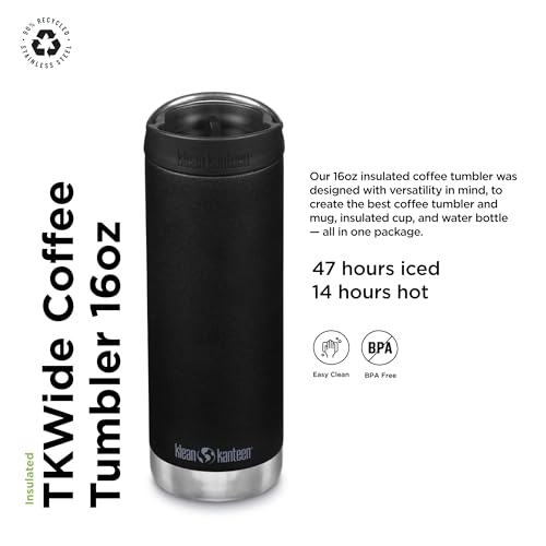 Insulated Coffee Tumbler with Café Cap, Stainless Steel, 16 Oz M53985