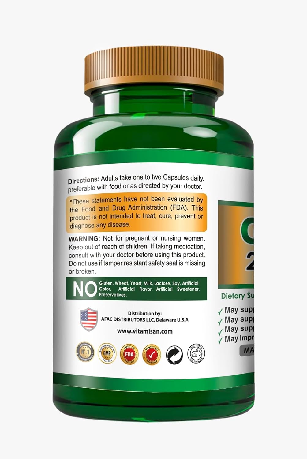 Soursop Leaf & Fruit Extract 2500 mg Dietary Supplement, 120 Capsules M61823