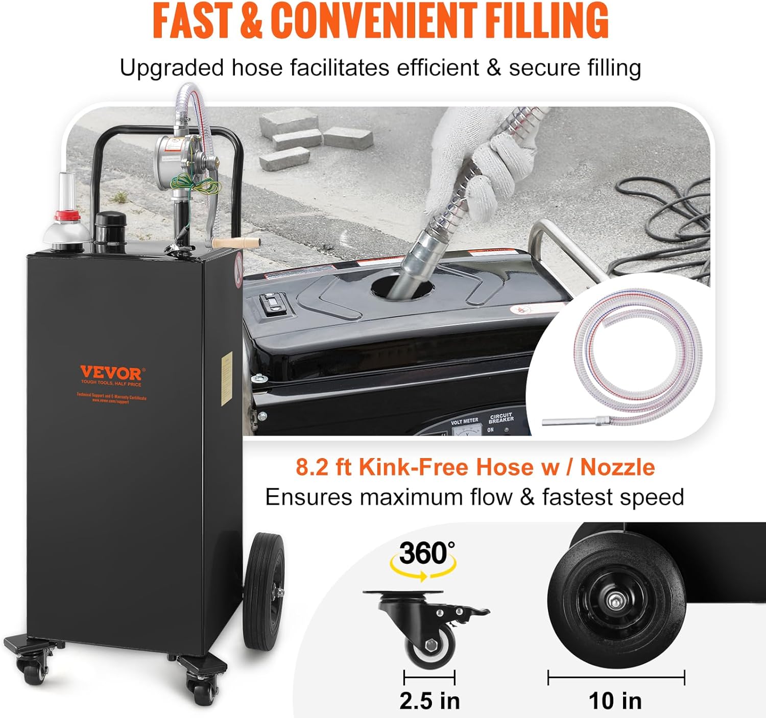 Fuel Caddy 35 Gallon with Manual Transfer Pump B6451