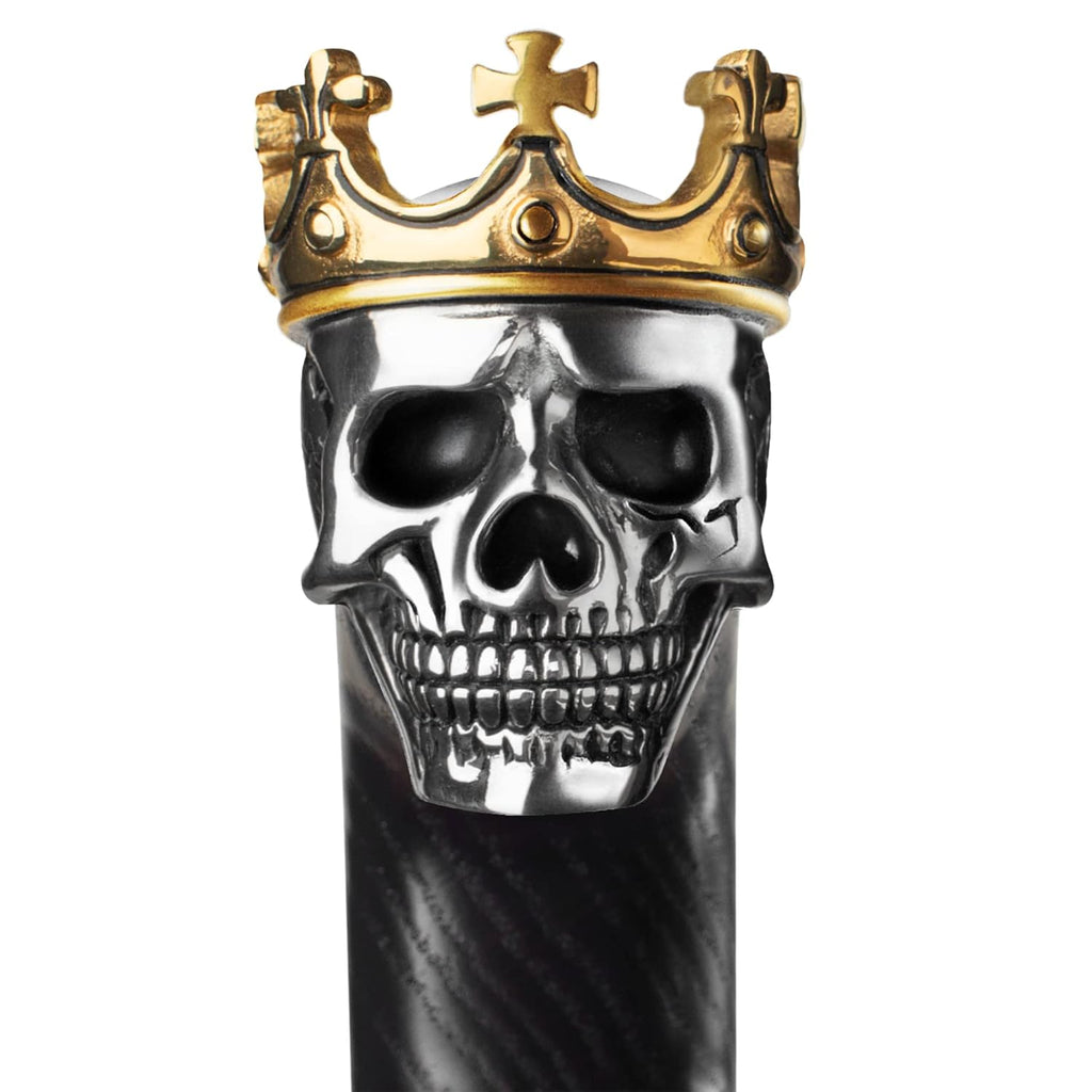 Wood Walking Cane for Men with Skull Handle D63224
