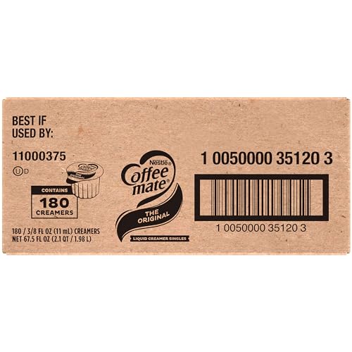 French Vanilla Liquid Coffee Creamer Singles, 180 Count H9408
