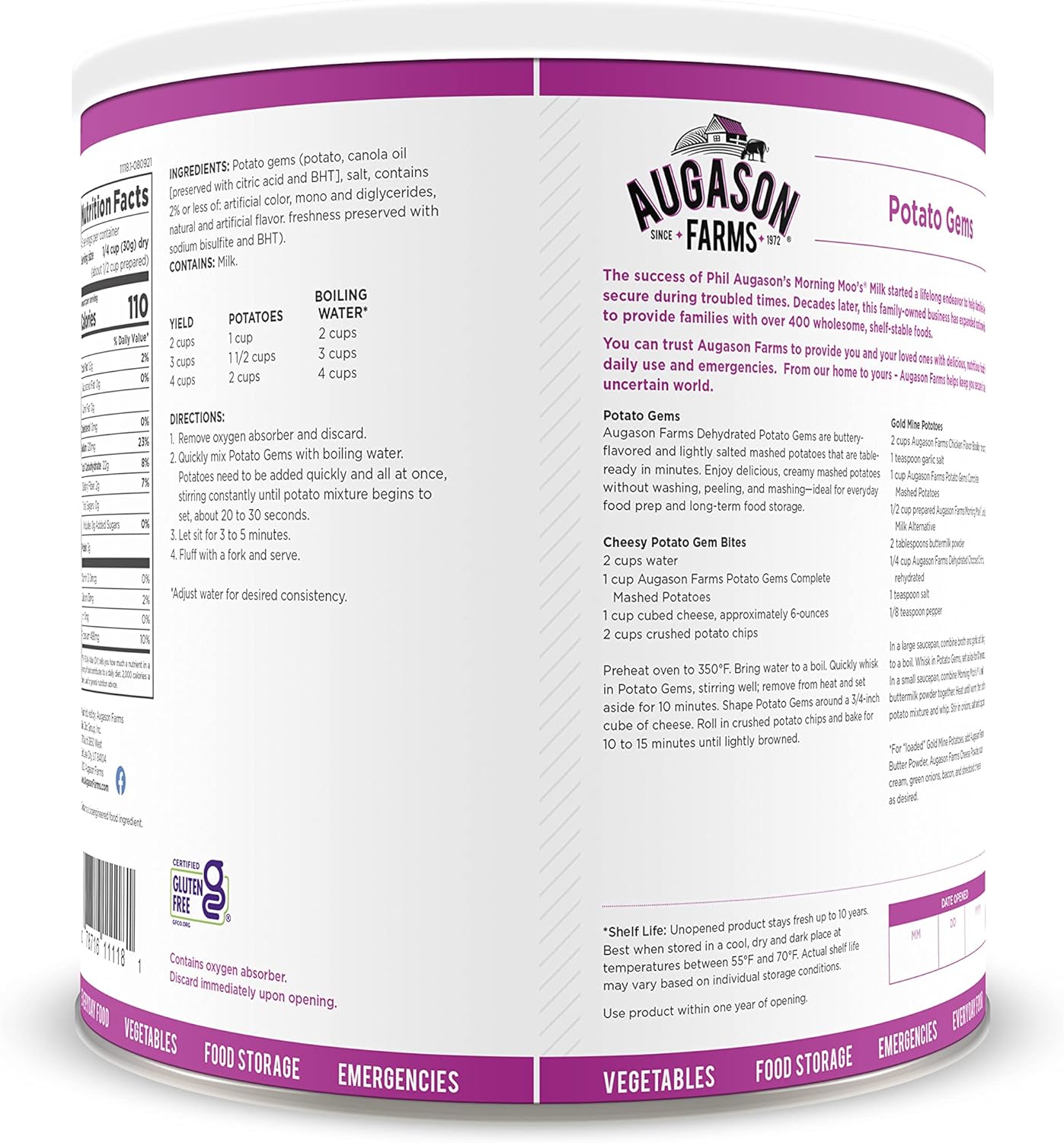 Mashed Potatoes 3 lbs No. 10 Can C633335