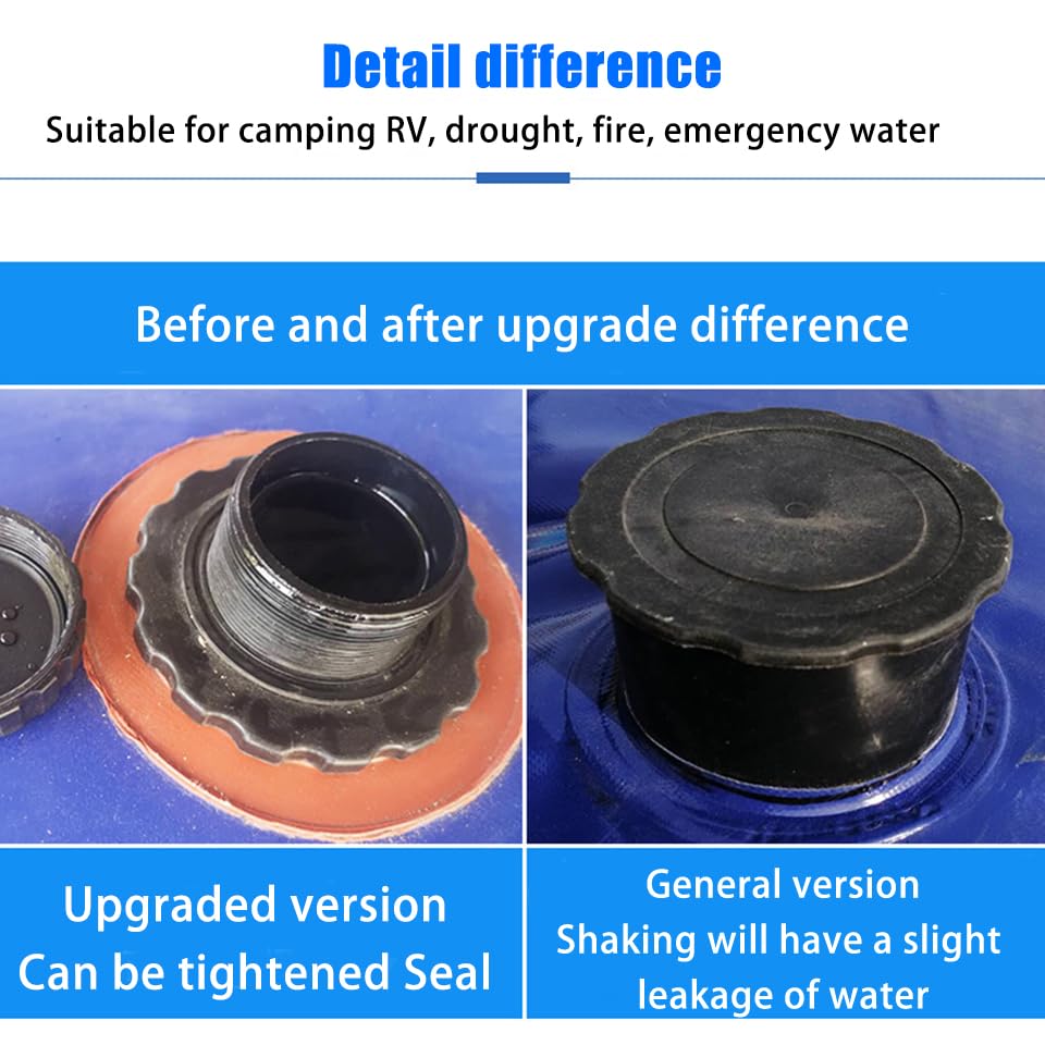 Collapsible Water Storage Container with Valve for Camping RV Emergency A352880