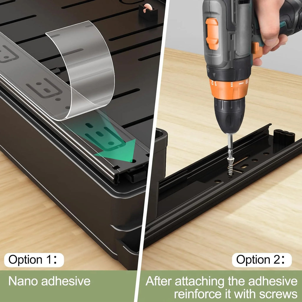 2 Pack Expandable Pull Out Cabinet Organizers, Slide Out Drawers for Kitchen Storage V1684