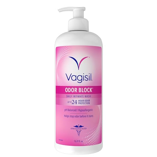 Vagisil Feminine Wash for Intimate Area Hygiene, Odor Block, Gynecologist Tested, Hypoallergenic, 12 oz, (Pack of 2)