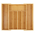 Utoplike Bamboo Cutlery Tray Silverware, Drawer Dividers for Kitchen Utensils, Flatware Tray Drawer Insert for knives, Gadgets and Garage Tools, Office Supplies