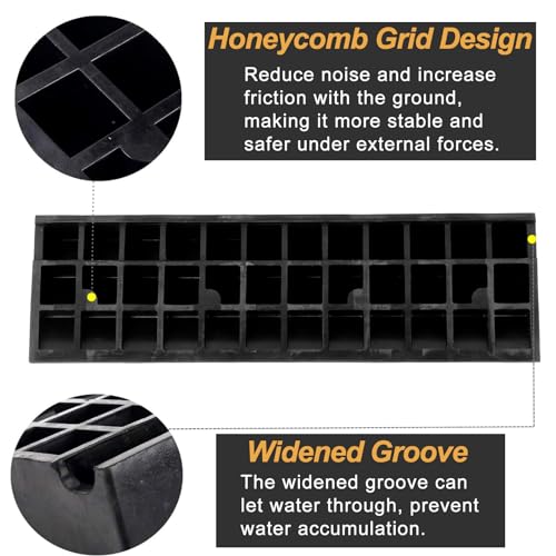 4" Rubber Curb Ramp Heavy Duty Driveway Car Slope for Sidewalk Access K414