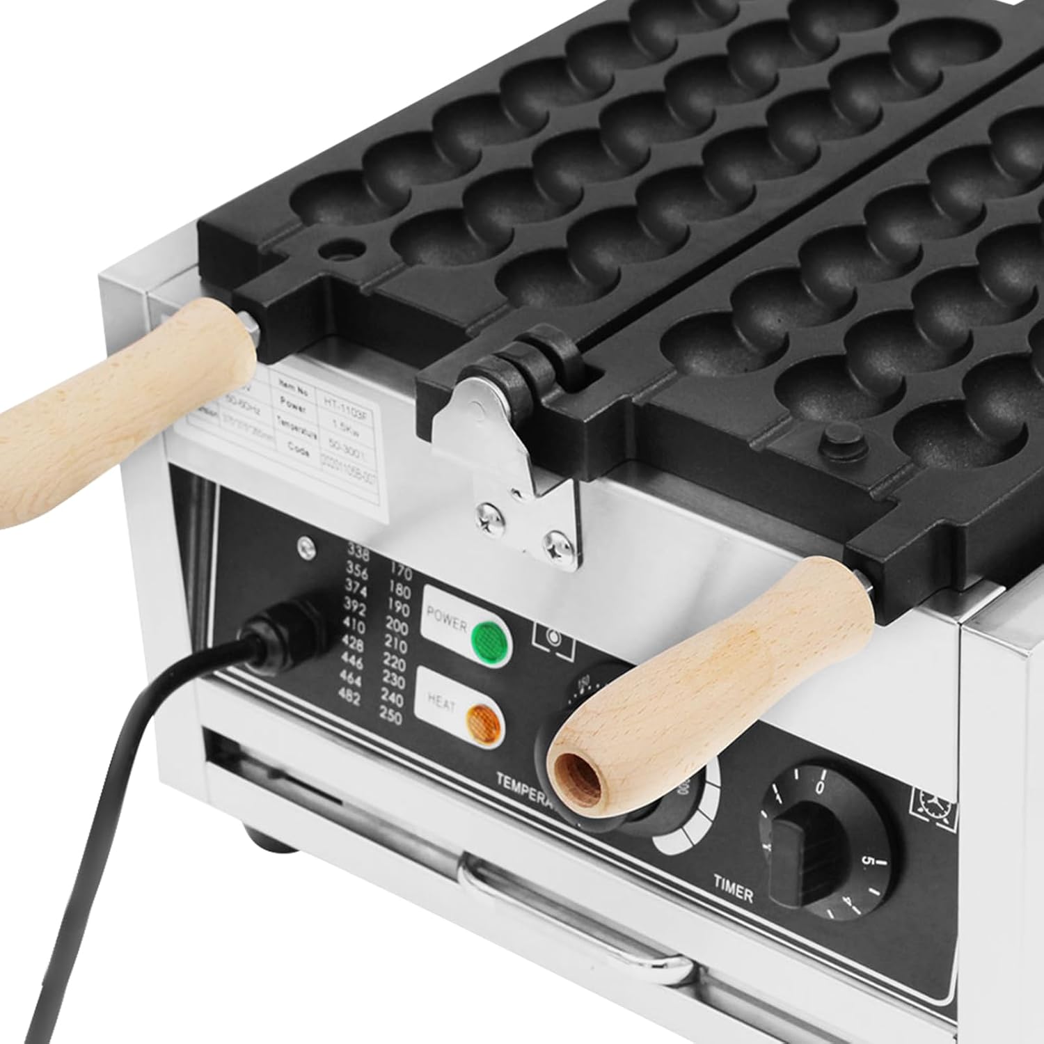 Egg Waffle Maker, Commercial Electric Nonstick Bubble Waffle Machine Z71270