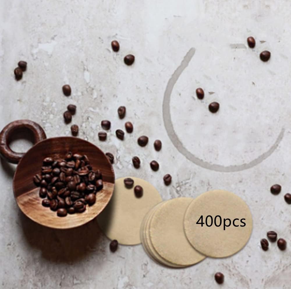 Unbleached Round Coffee Filter Paper for Espresso Makers, 400 Count X327