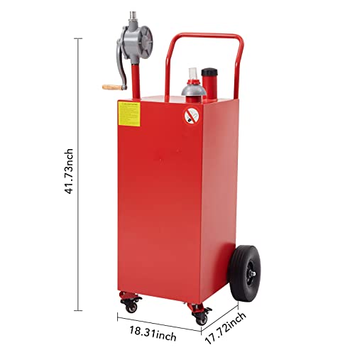 30 Gallon Portable Fuel Tank with Pump and Wheels X991697