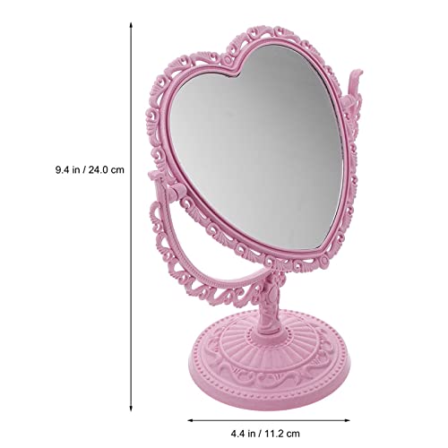 Heart-shaped Rotatable Vanity Mirror for Desktop E895903