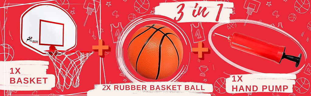 Indoor Basketball Hoop for Kids and Adults with Ball and Pump D1672