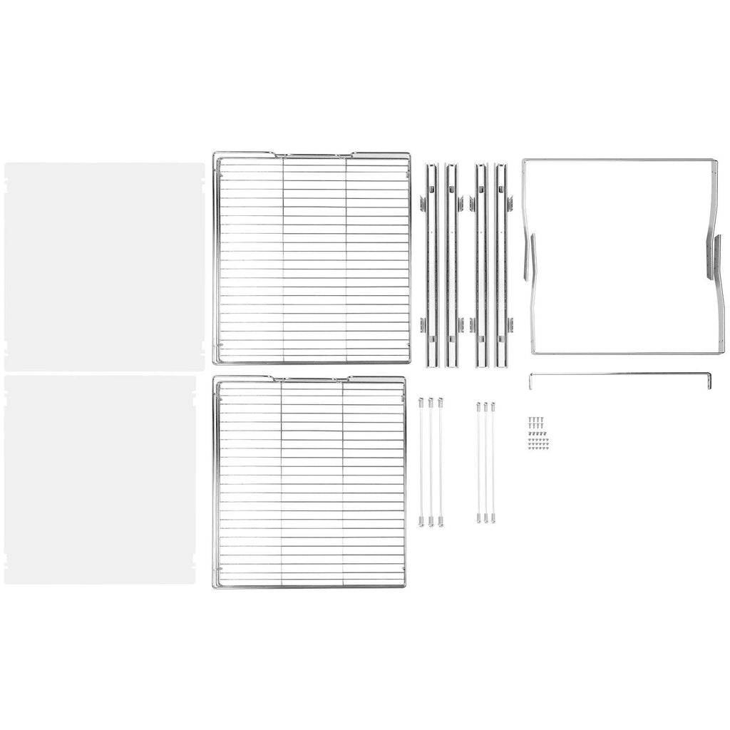 2 Tier Pull Out Cabinet Organizer, Chrome Steel Slide Out Shelves J23936