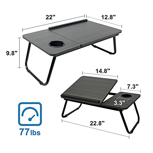 Laptop Desk Angle Adjustable Portable Bed Tray with Cup Holder Z4111