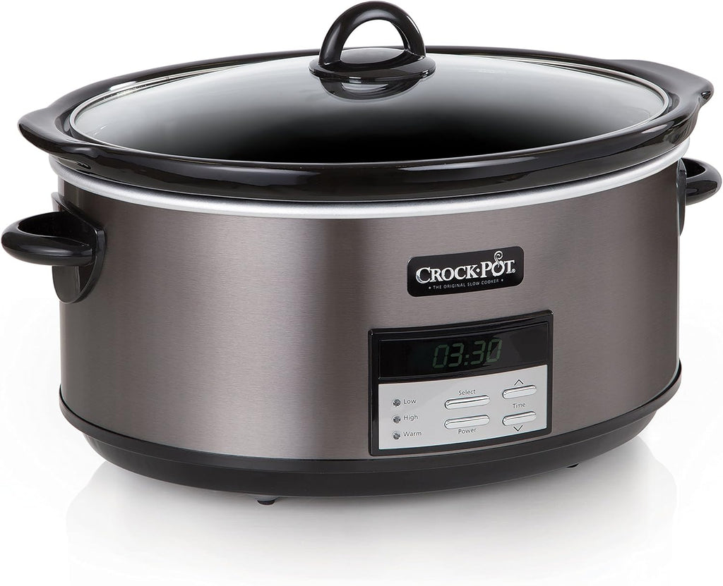 6 Quart Programmable Slow Cooker with Digital Timer, Stainless Steel G51623