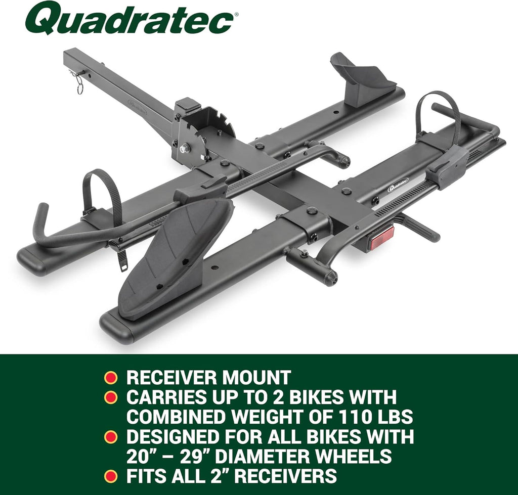 2-Bike Hitch Mount Bike Rack for eBikes, Swing Away & Folding, Fits SUVs & Trucks Z70978