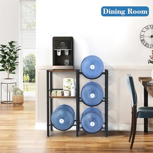 5 Gallon Water Jug Holder with Wood Storage Shelves K17720