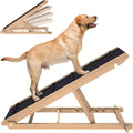 Adjustable Dog Ramp for All Dogs and Cats - Folding Portable Pet Ramp for Couch or Bed with Non Slip Paw Traction Mat, 40”Long and Height Adjustable from 10”to 24” - Up to 250 Lbs