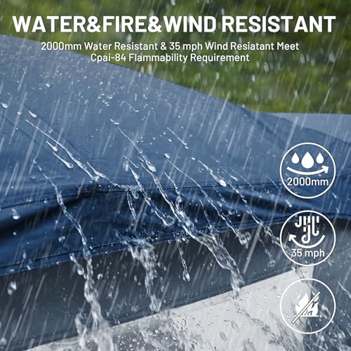 Instant Pop Up Hub Tent 4 Person Weather Resistant Camping Tent B477575