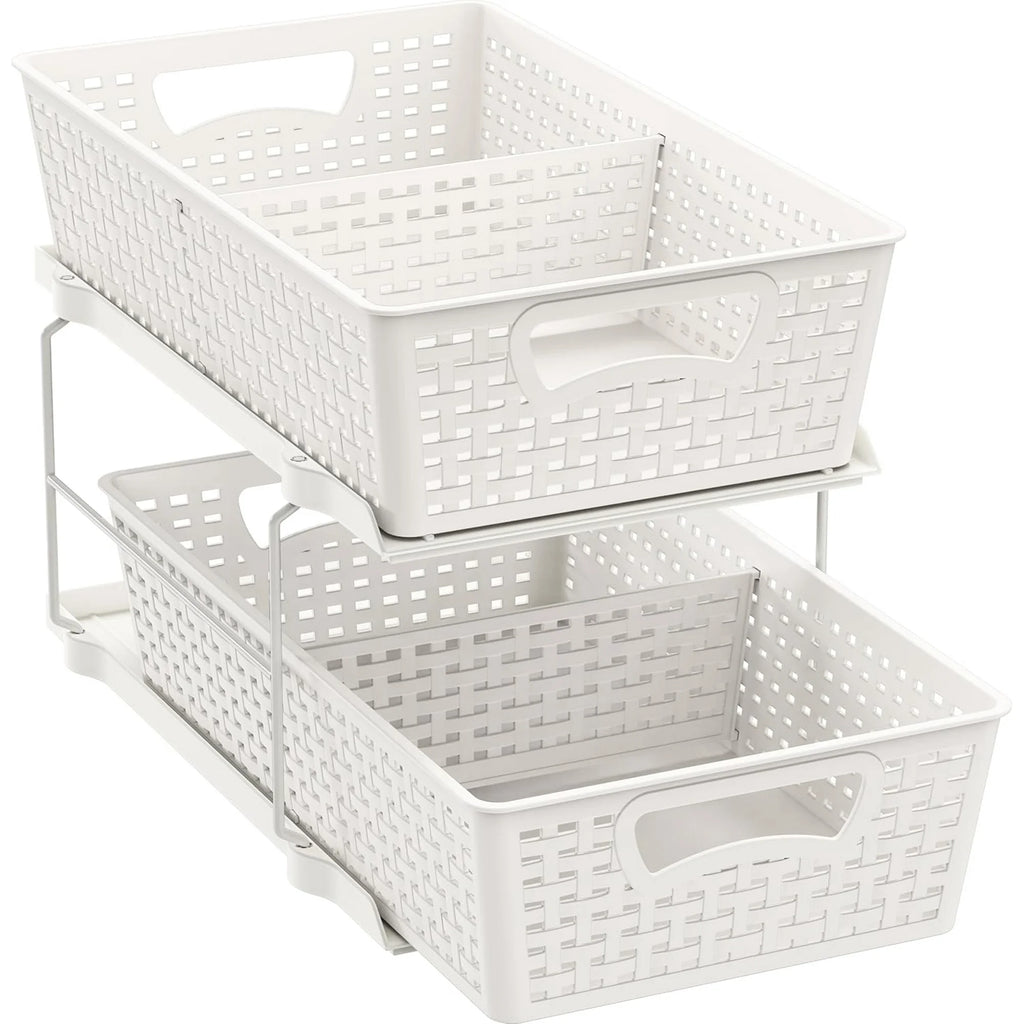 Bathroom Organizer Tray with Pull-Out Sliding Drawer P536731