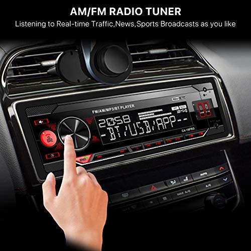 Mechless Bluetooth Car Stereo with Dual USB, SD, AUX, FM/AM Radio Receiver D777