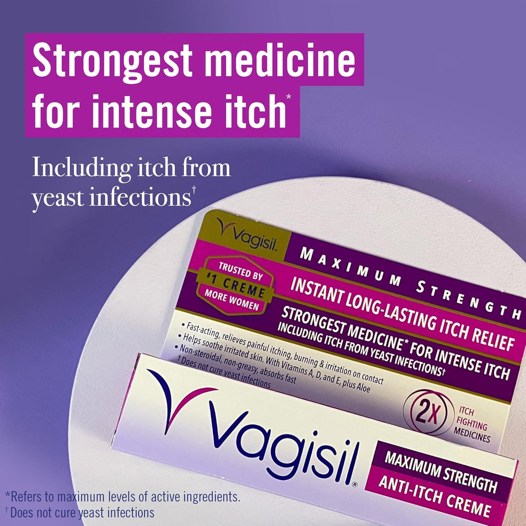 Vaginal Gel for Feminine Odor Relief, Anti-Itch Cream, 4ct 0.07oz, 1oz I702