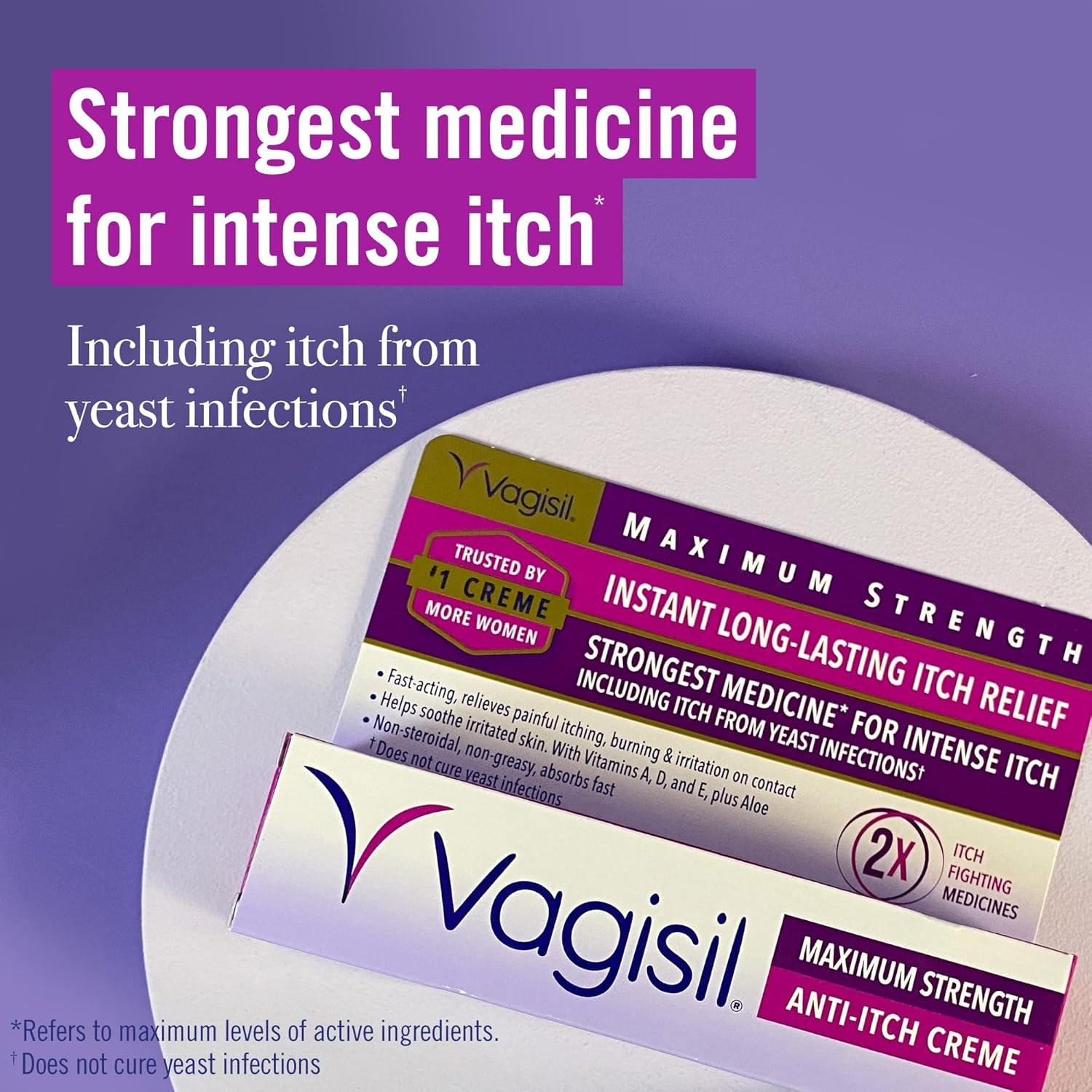 Vaginal Gel for Feminine Odor Relief, Anti-Itch Cream, 4ct 0.07oz, 1oz I702